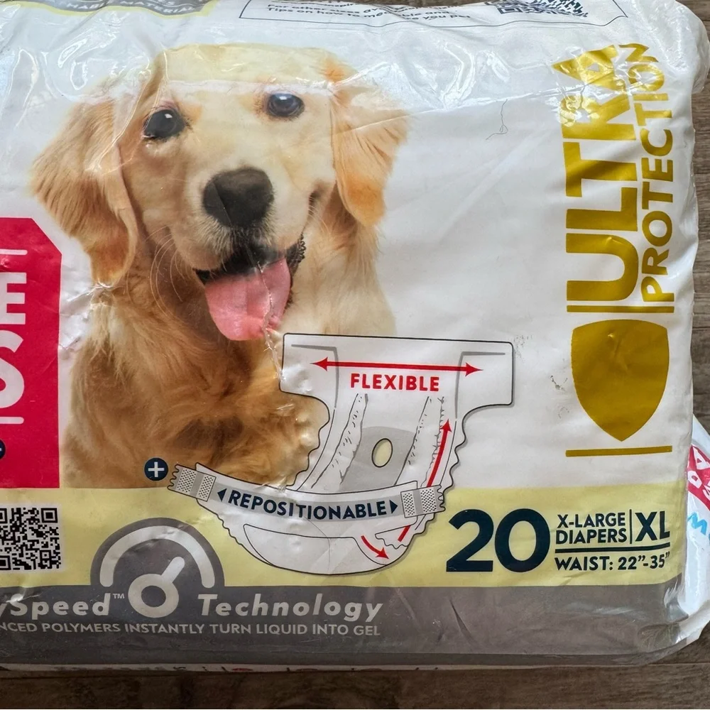 New Paw Inspired Disposable Diapers Ultra Protection X-Large 20 Pack